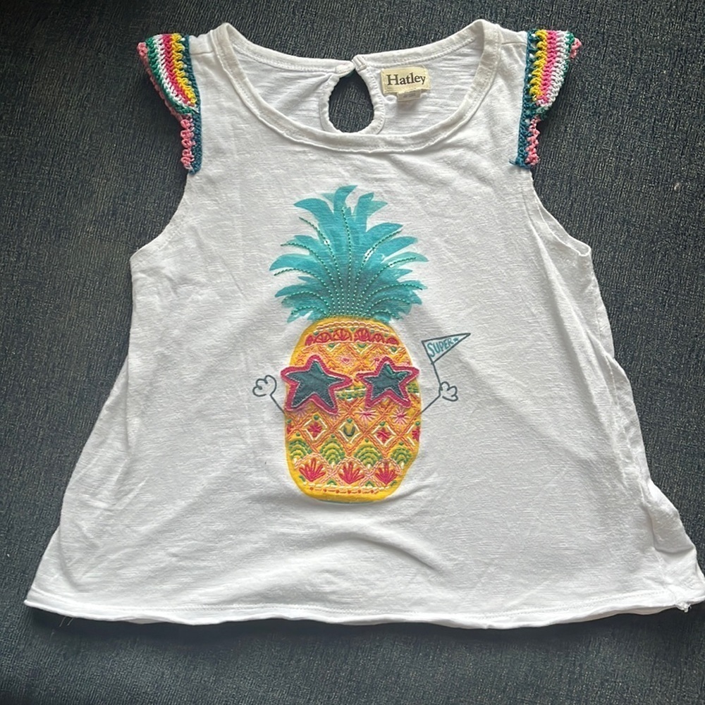 HATLEY pineapple crochet tank top